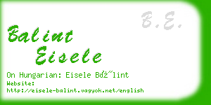 balint eisele business card